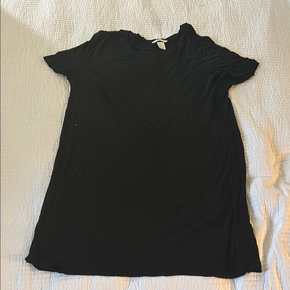 H&M Black Short Sleeve T-Shirt Dress